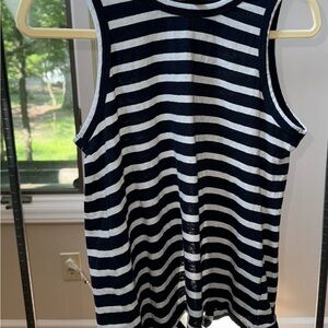 J Crew navy/white striped tank